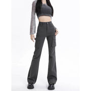 high waist slim cargo jeans, view 3 - MRSLM