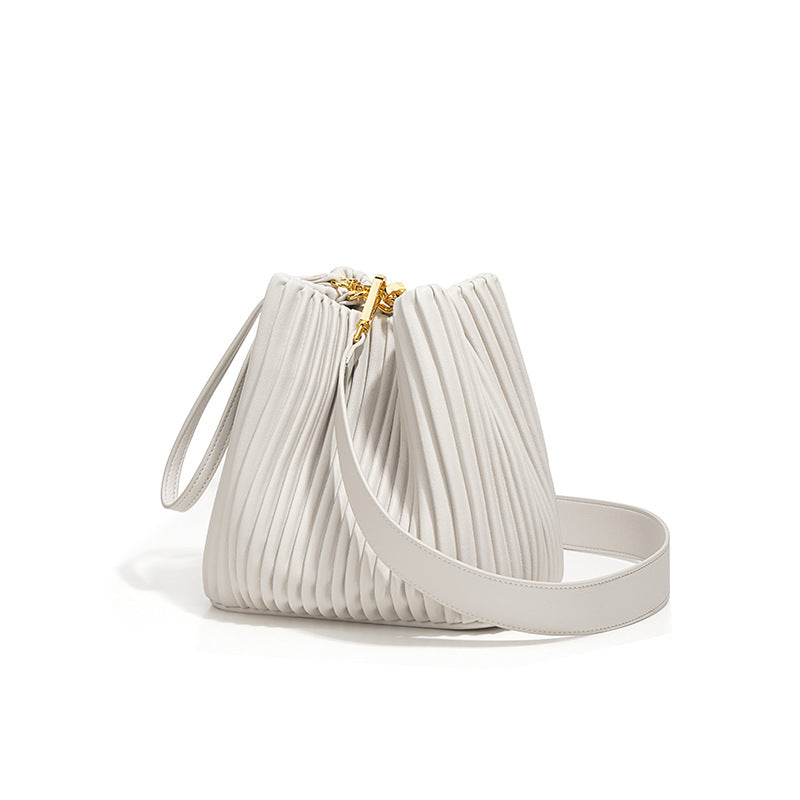 ruched bucket bag, view 4 - MRSLM