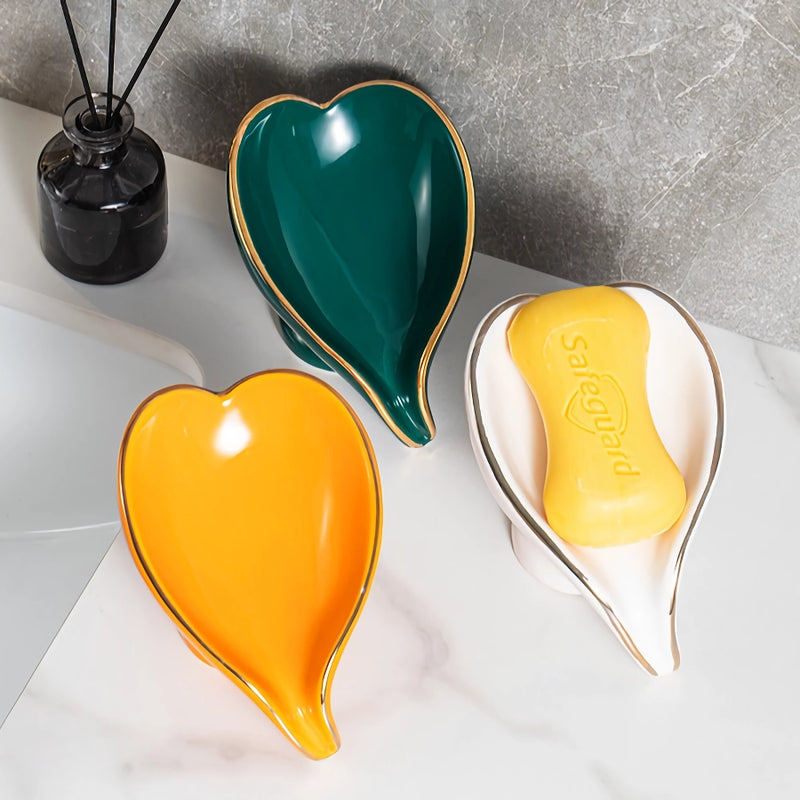 ceramic leaf soap dish, view 13 - MRSLM