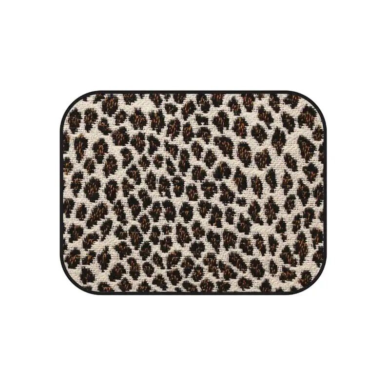 leopard print car floor mats, view 7 - MRSLM