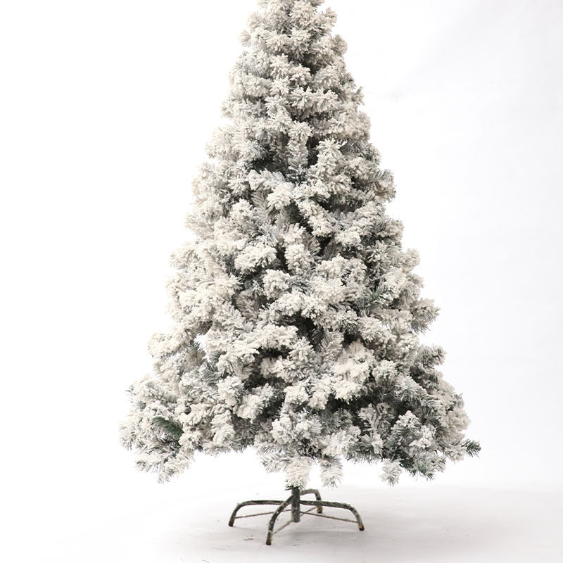 flocked artificial Christmas tree, view 2 - MRSLM