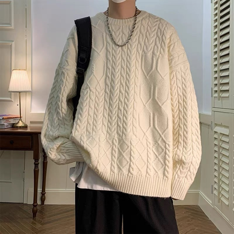 men's cable-knit sweater, view 3 - MRSLM
