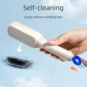 self-cleaning massage hair brush, view 5 - MRSLM