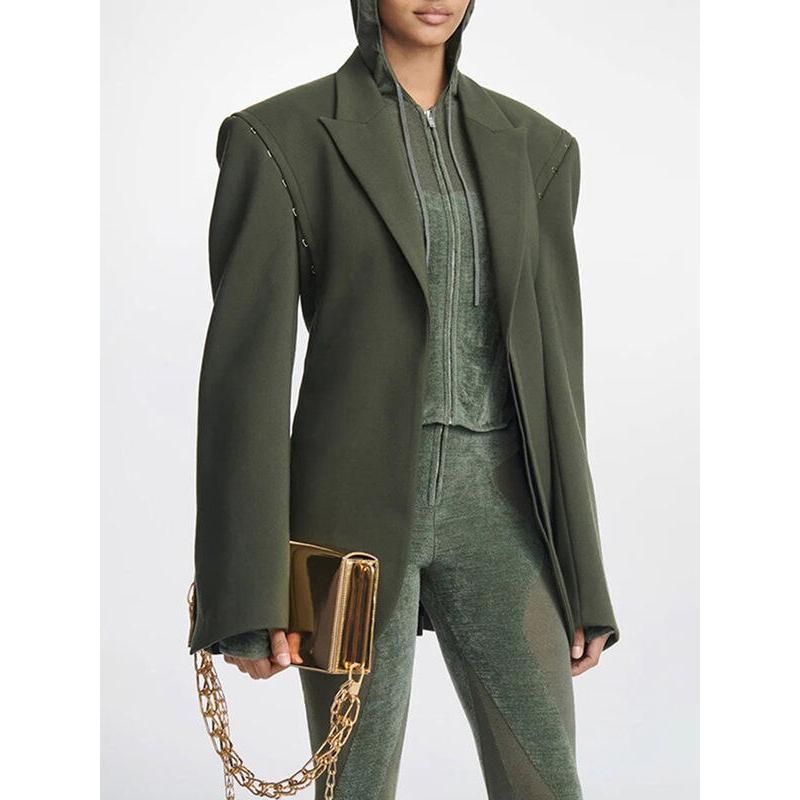 fashion womens camouflage blazer, view 6 - MRSLM