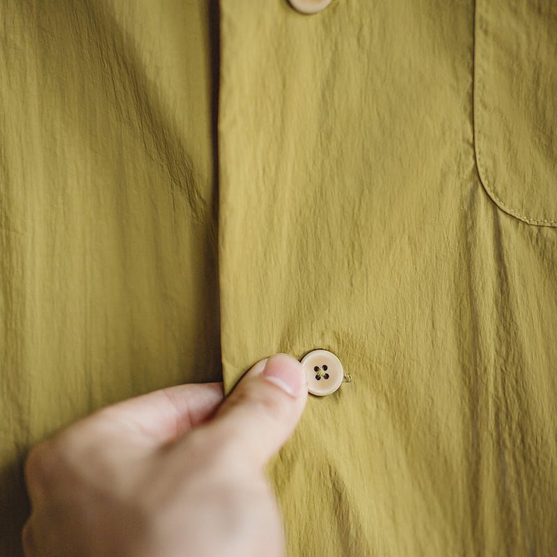 Vintage Cuban Collar Embroidered Short-Sleeved Shirt