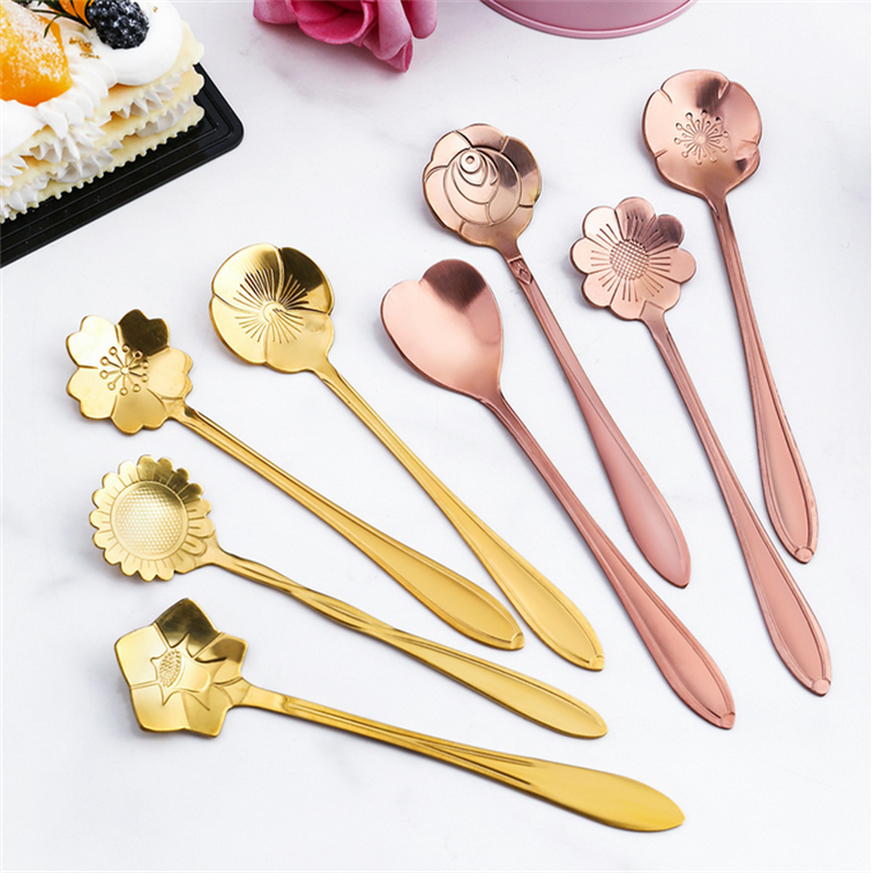 flower stainless steel spoon set - MRSLM