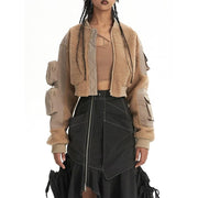Women's lamb wool jacket, view 3 - MRSLM