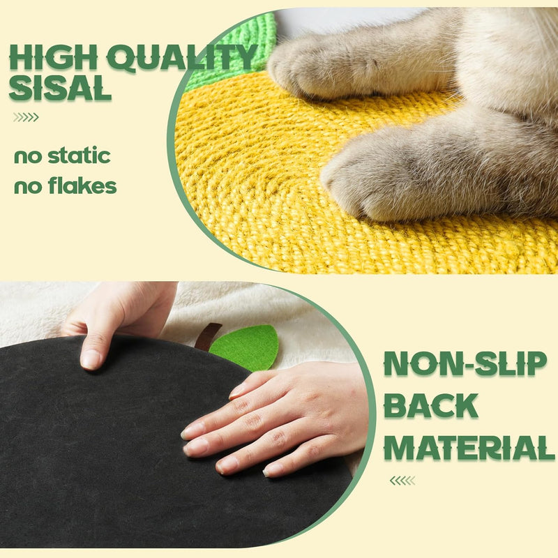 sisal rope cat scratching pad, view 4 - MRSLM