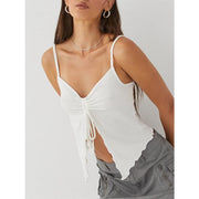 Sleeveless crop top with side bandage, view 8 - MRSLM