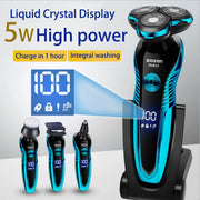 rechargeable electric shaver and beard trimmer, view 3 - MRSLM