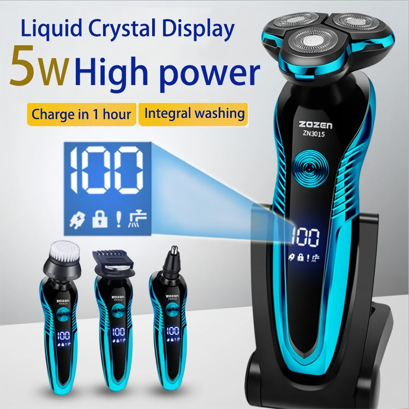 rechargeable electric shaver and beard trimmer, view 3 - MRSLM