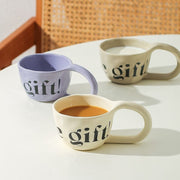 handmade alphabet ceramic mug, view 6 - MRSLM