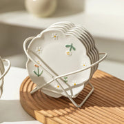 daisy design ceramic plates set - MRSLM