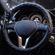 Camellia car steering wheel cover, view 4 - MRSLM