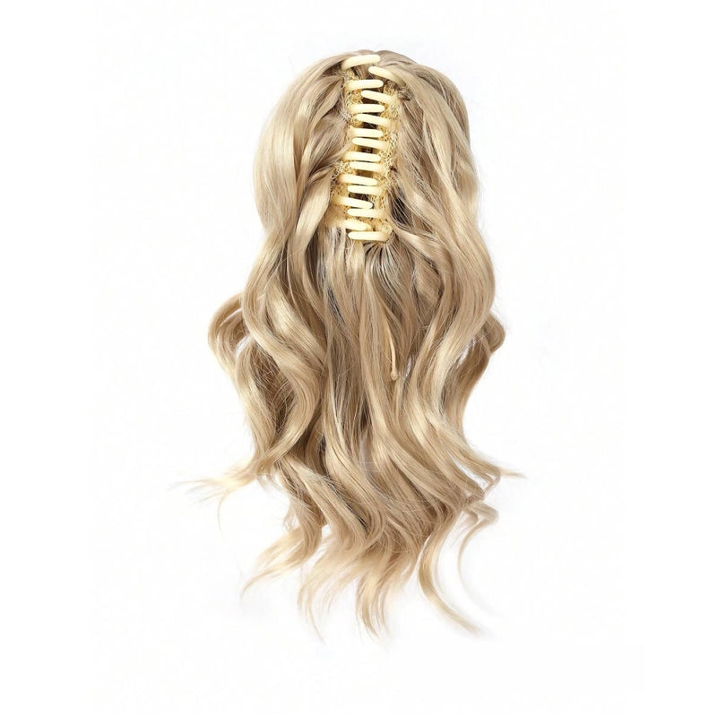 12-inch wavy claw clip ponytail extension, view 6 - MRSLM
