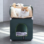 Removable pet bed and double cat house - MRSLM