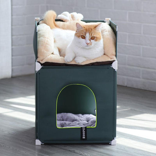 Removable pet bed and double cat house - MRSLM
