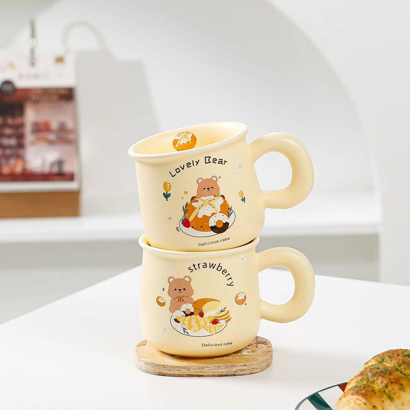 cute bear ceramic mug - MRSLM