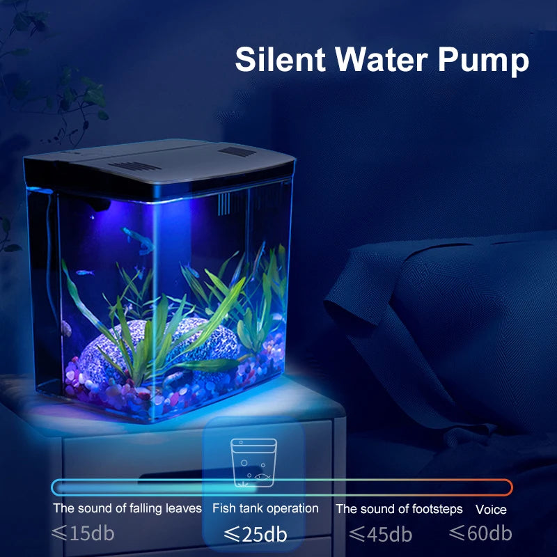 mini self-circulating fish tank, view 4 - MRSLM