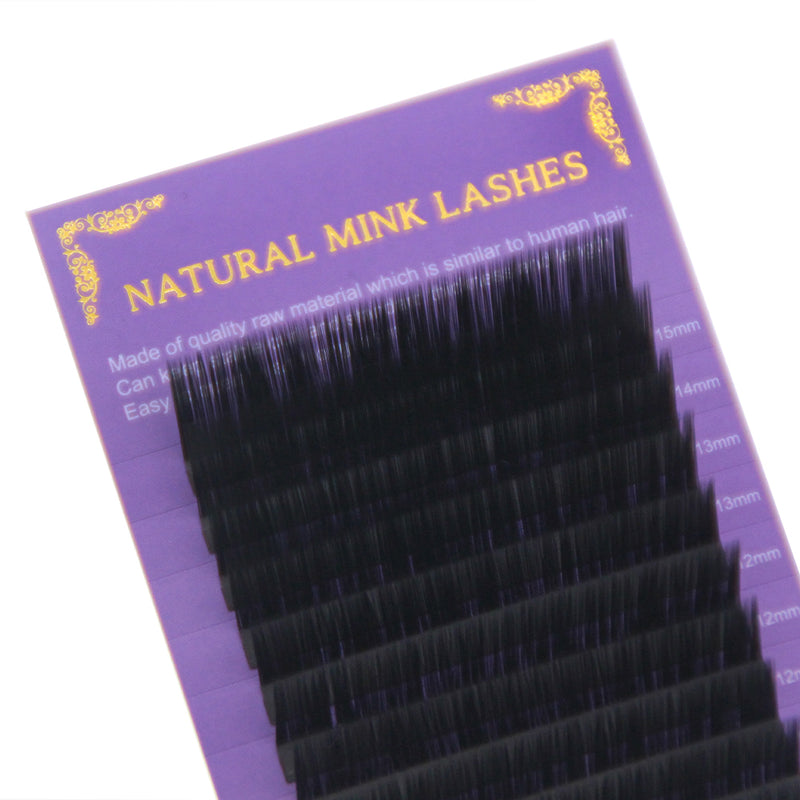 Soft curl faux mink individual eyelash extensions, view 7 - MRSLM