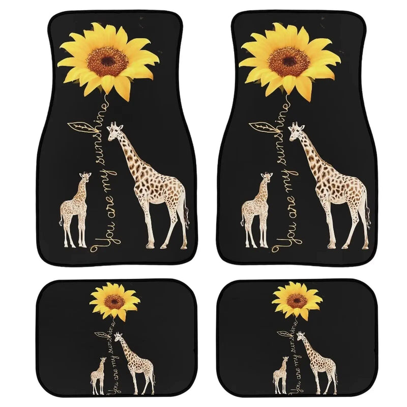 giraffe print car floor mats, view 2 - MRSLM