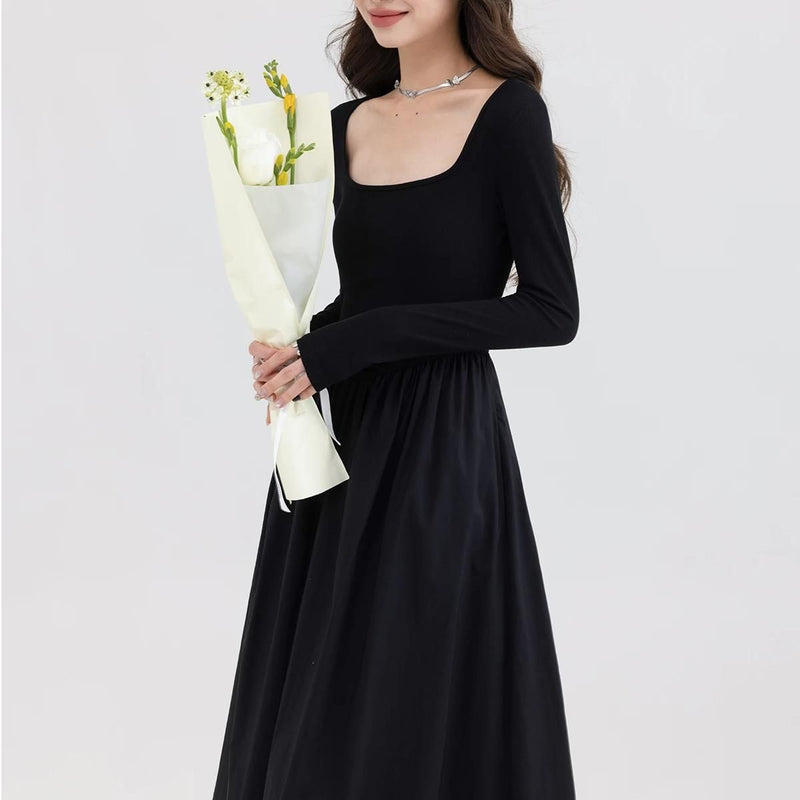 square neck casual dress, view 8 - MRSLM