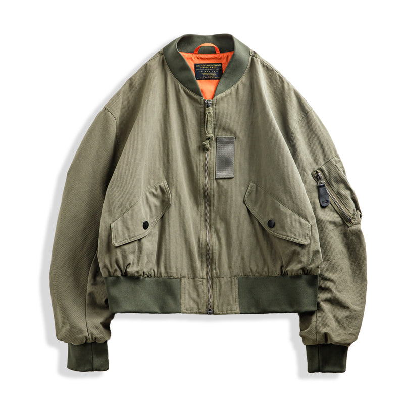 women's retro varsity bomber jacket, view 8 - MRSLM