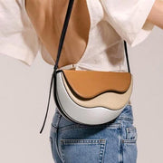 Contrast color crossbody saddle bag, view 4 - MRSLM