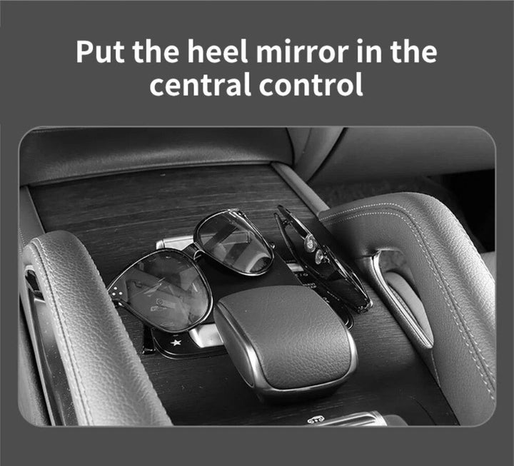 Multi-Functional Leather Car Visor Clip for Sunglasses and Cards