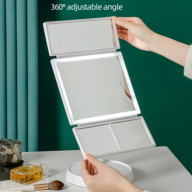 foldable LED makeup mirror, view 6 - MRSLM