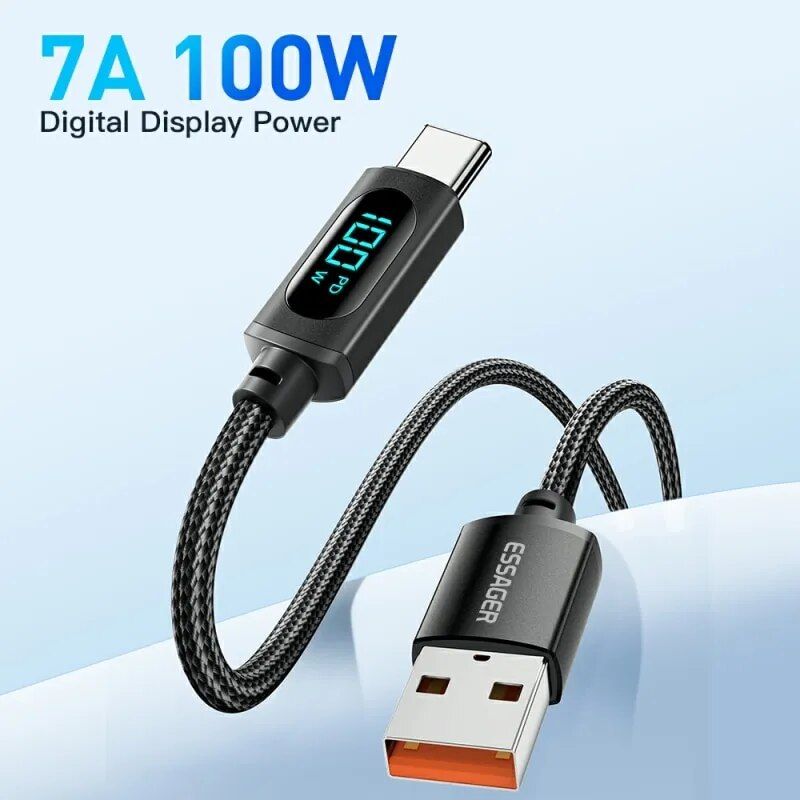 USB-C fast charging cable with LED indicator, view 4 - MRSLM