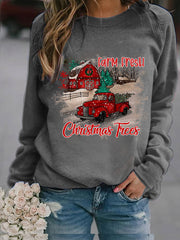 women's pumpkin print thin christmas sweater, view 2 - MRSLM