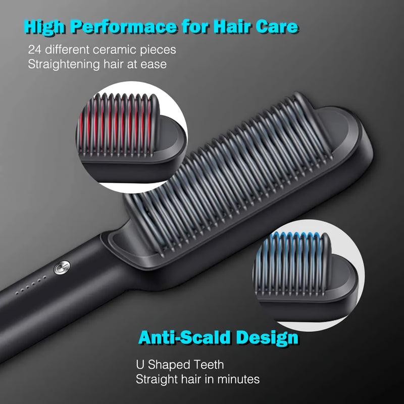 hair straightener brush, view 7 - MRSLM