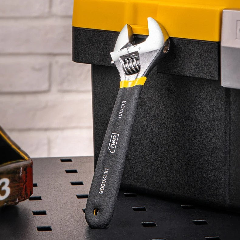 adjustable carbon steel spanner with PVC handle, view 2 - MRSLM