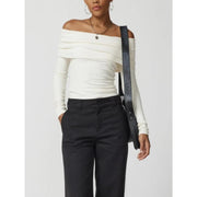 off-shoulder knit sweater, view 18 - MRSLM