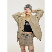 women's bomber jacket with pockets, view 7 - MRSLM