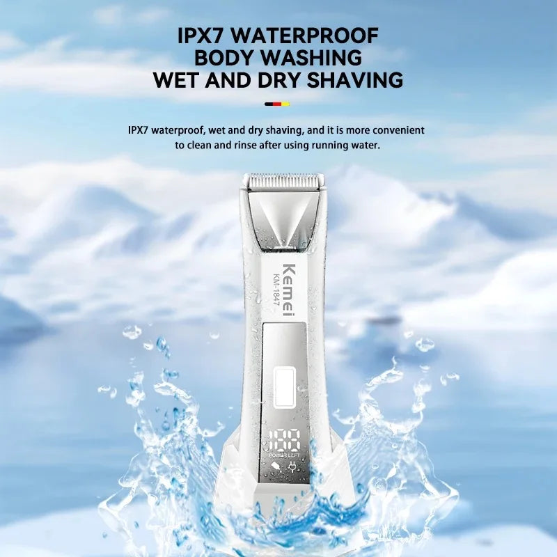 waterproof groin hair trimmer, view 4 - MRSLM
