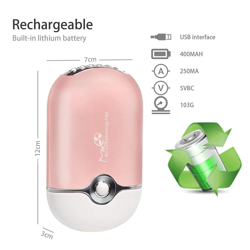 usb rechargeable mini eyelash fan, view 9 - MRSLM