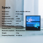 bluetooth speaker with alarm clock and led display, view 12 - MRSLM