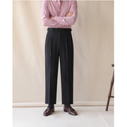 men's high waist straight leg trousers, view 3 - MRSLM