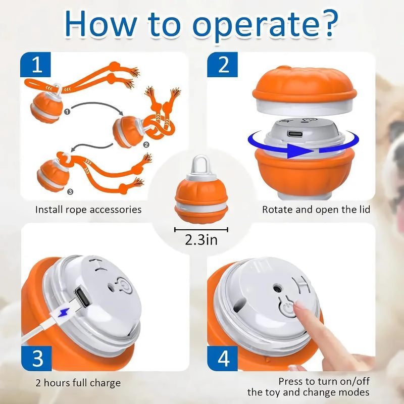 motion-activated rolling dog ball, view 6 - MRSLM