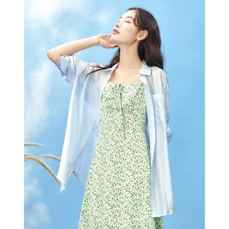 women's turn down collar office blouse, view 4 - MRSLM
