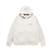 unisex brushed zip up hoodie, view 3 - MRSLM