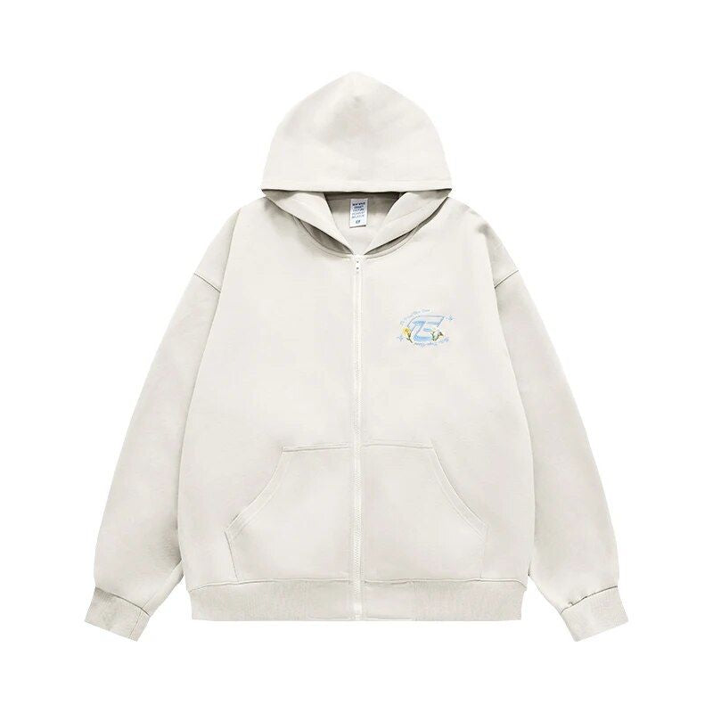 unisex brushed zip up hoodie, view 3 - MRSLM
