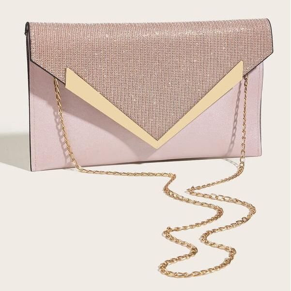 Shimmering sequin evening clutch, view 3 - MRSLM