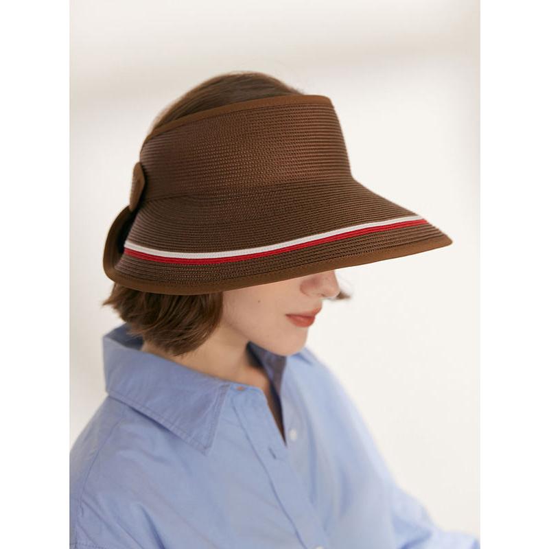summer raffia visor cap, view 2 - MRSLM