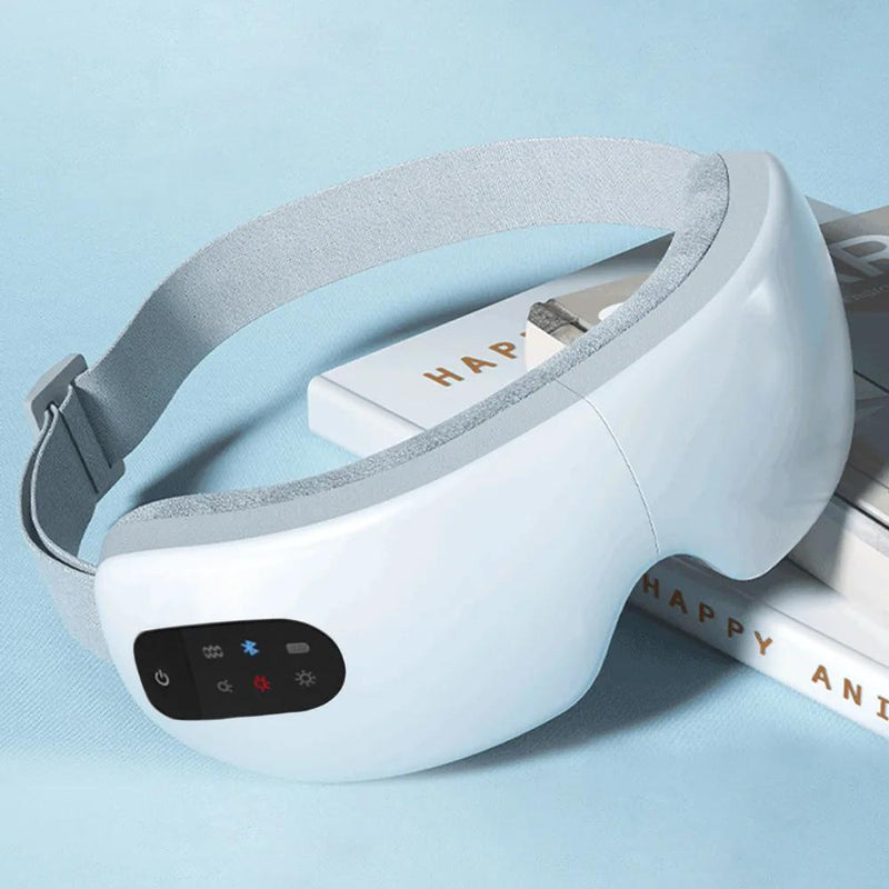 smart eye massager with heat and bluetooth - MRSLM