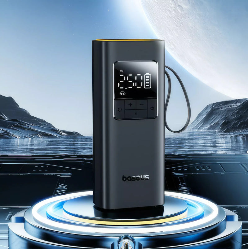 Portable wireless car air pump, view 3 - MRSLM