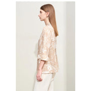 silk stretch printed blazer, view 4 - MRSLM