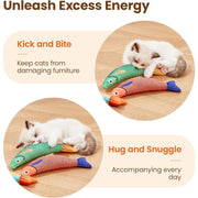 crinkle mackerel cat toy with catnip, view 9 - MRSLM